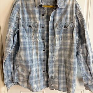 Tailor Vintage flannel corduroy button up farmer/fisherman style size L